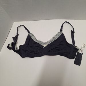 Gilligan & O'Malley Charcoal Lace Accent Bra